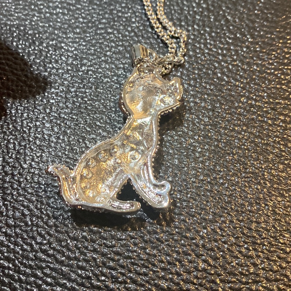 Black and Mystic White Austrian Crystal Dog Pendant
Necklace 29-31 Inches! - Picture 9 of 11